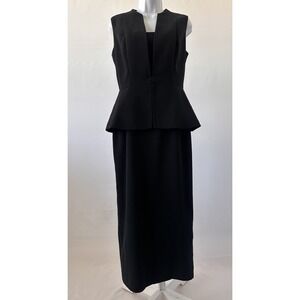 Evan-Picone Black Classic Sexy Power Dress, Sz: 6 (b57) Bodycon